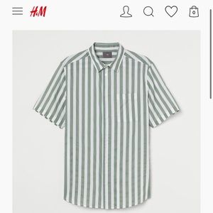 Striped Green Cotton Shirt
